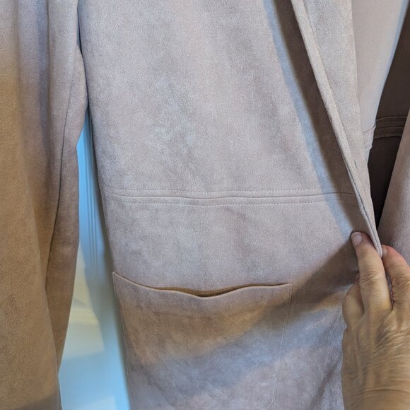 Muted Blush | Ultrasuede Duster Jacket / Long Cardigan | Dress Barn | L | EUC - Picture 7 of 8